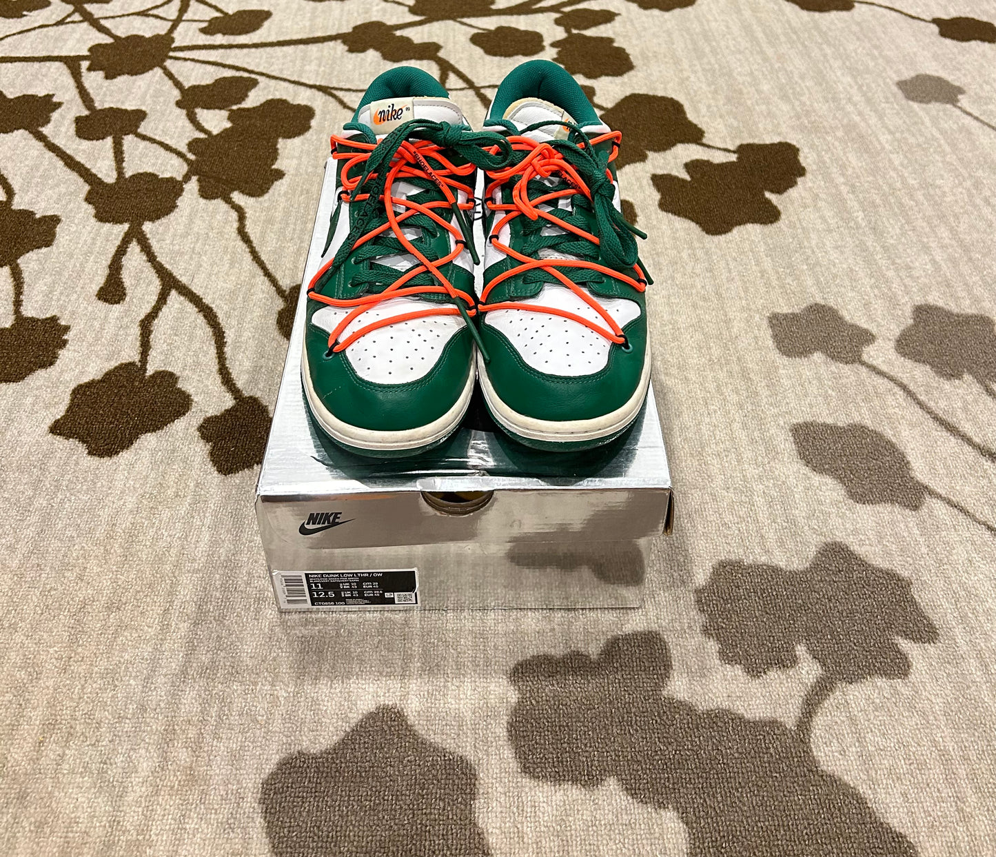 Nike Dunk Low Off-White Pine Green (Pre-owned)